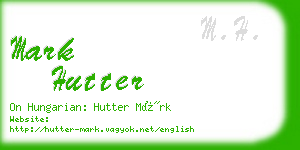 mark hutter business card